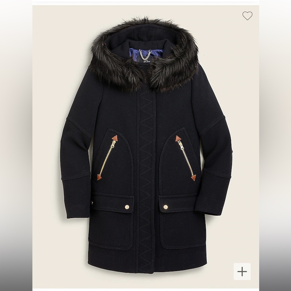 J Crew Chateau Parka in Italian stadium-cloth